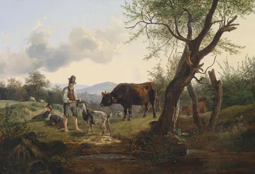 Hirte mit Ziegenbock